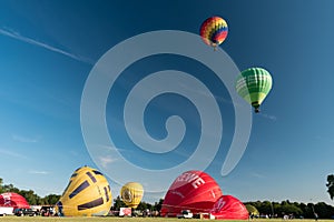 During the Kieler Woche 2019 Hot Air Balloons take off at the International Willer Balloon Sail.