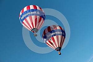 During the Kieler Woche 2019 Hot Air Balloons take off at the International Willer Balloon Sail.