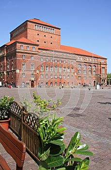 Kiel Opera house and Rathause Platz