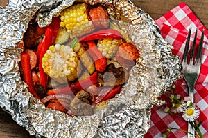 Kielbasa Foil Packet