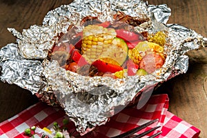 Kielbasa Foil Packet