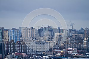 Kiev city view, panorama Kiev, Ukraine