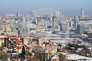 Kiev city at winter photo