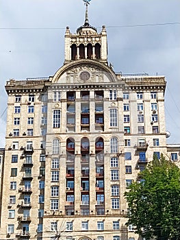Kiev Kyiv high-rise building on Khreschatyk street