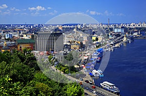 Kiev panorama, Dnepr river, Kiev, Ukraine photo