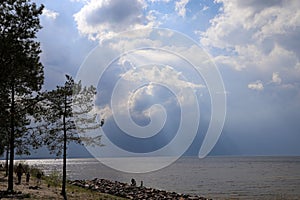 Kiev reservoir in spring