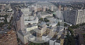 Kiev, Ukraine, Aerial view of Pechersk district 4k 4096 x 2160