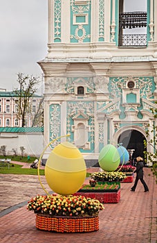 KIEV, UKRAINE - APRIL17:Easter eggs at Ukrainian festival of Easter eggs