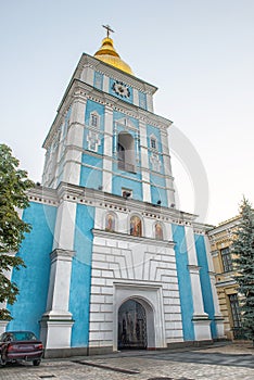 Kiev, Ukraine. Bell tower, Saint Sophia Monastery Cathedral