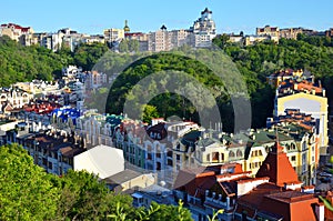 Kiev, Ukraine. Old houses on the strit.