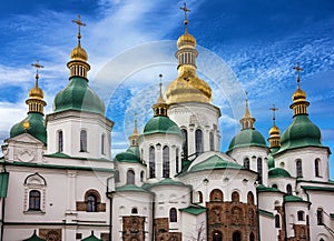 Kiev, Ukraine. Saint Sophia Monastery Cathedral, UNESCO World He