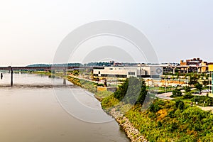 Kiewit Luminarium on the shores of Missouri River in Omaha Nebraska