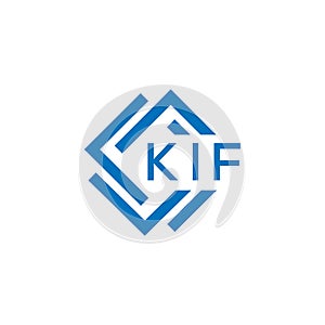 KIF letter logo design on white background. KIF creative circle letter logo concept.