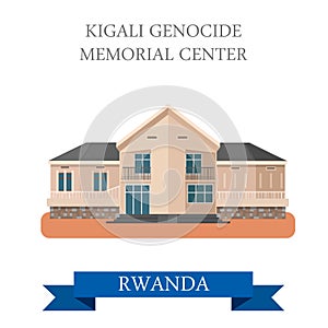 Kigali Genocide Memorial Centre in Rwanda vector i photo