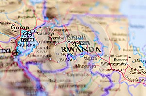 Kigali Rwanda on map