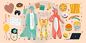 Kigurumi Pyjamas Big Icon Set