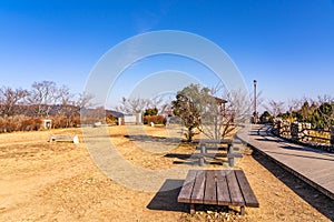 Kikusedai observation platform, a view point and a park just aside of the top of Mt. Maya in Kobe city