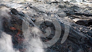 Kilauea volcano lava flow, Hawaii