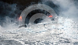 Kilauea volcano lava flow, Hawaii