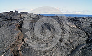 Kilauea volcano, Lava type Aa, Big Island, Hawaii, United States