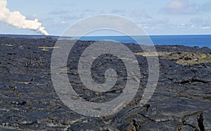 Kilauea volcano, Lava type Aa, Big Island, Hawaii, United States photo