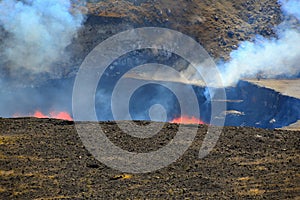 Kilauea, Volcano in Volcanoes National Park on Big Island, Hawaii