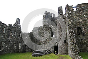 Kilchurn Castle, castle Ruin at the Loch Awe, in Highlands of Scotland