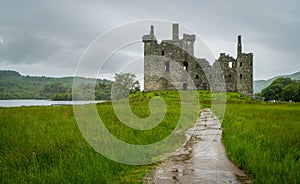 Kilchurn Castle, ruins near Loch Awe, Argyll and Bute, Scotland.