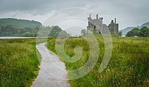 Kilchurn Castle, ruins near Loch Awe, Argyll and Bute, Scotland.