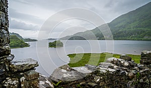 Kilchurn Castle, ruins near Loch Awe, Argyll and Bute, Scotland.