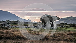 The Kilclooney Dolmen between Ardara and Portnoo in County Donegal - Ireland