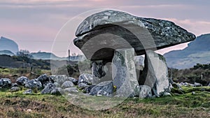 The Kilclooney Dolmen between Ardara and Portnoo in County Donegal - Ireland