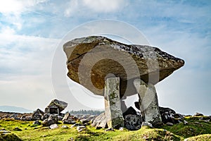 The Kilclooney Dolmen is neolithic monument dating back to 4000 to 3000 BC between Ardara and Portnoo in County Donegal