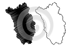 Kilkenny County Council Republic of Ireland, Counties of Ireland map vector illustration, scribble sketch Kilkenny map photo