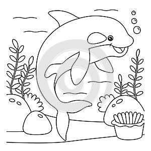 Killer Whale Coloring Page for Kids