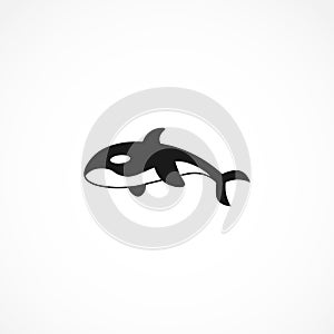 killer whale icon. Orca icon