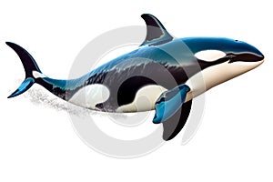 Killer whale isolated on a white background.