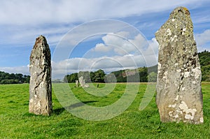 Kilmartin Standing Stones in Scotland.