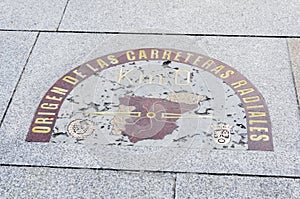 Kilometer 0 in Sol in Madrid