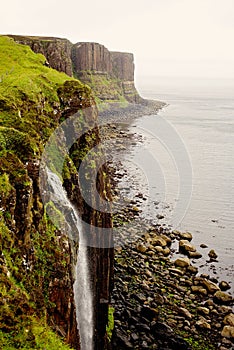 Kilt Rock and Waterfall in Scotland