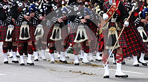 Kilted Bagpipe players photo