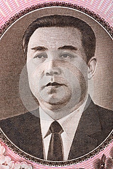 Kim Il-sung portrait from North Korean money