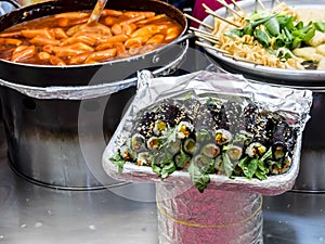 Kimbap Gimbap is the most popular Korean food. Seoul, South Korea