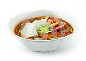 Kimchi Jjigae Kimchi Stew Soup with Tofu photo