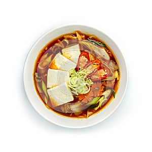 Kimchi Jjigae Kimchi Stew Soup with Tofu photo