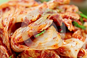 Kimchi (Korean traditional food) with selected focus,