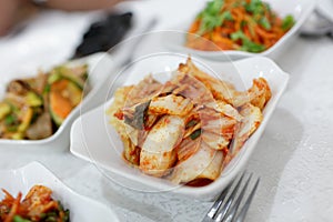 Kimchi on the plate