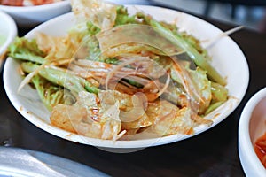 kimchi salad , gimchi salad or vegetable salad