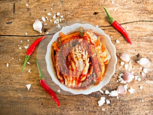 Kimchi, traditional Korean food.