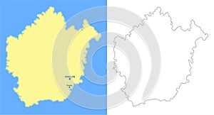 Kimolos island map - cdr format photo